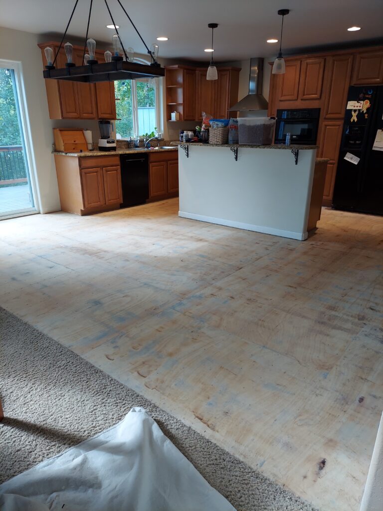 Acorn Maintenance Repair Tile removal & Vinyl floor #2