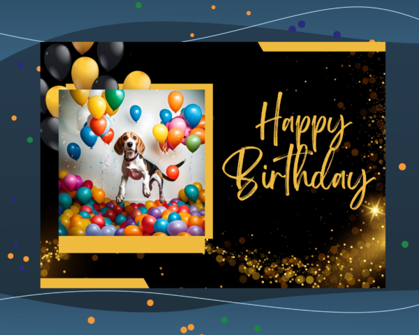 Beagle Birthday Card Ad Image #2 / Acorn M/R